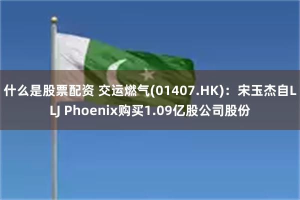 什么是股票配资 交运燃气(01407.HK)：宋玉杰自LLJ Phoenix购买1.09亿股公司股份