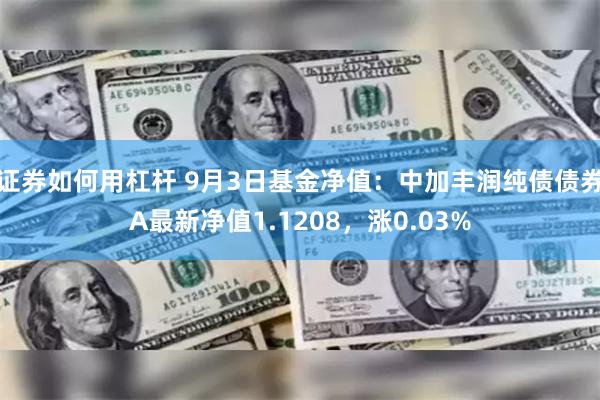 证券如何用杠杆 9月3日基金净值：中加丰润纯债债券A最新净值1.1208，涨0.03%